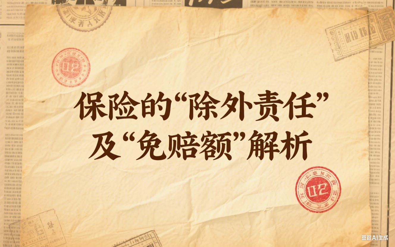保险的“除外责任”及“免赔额”解析	